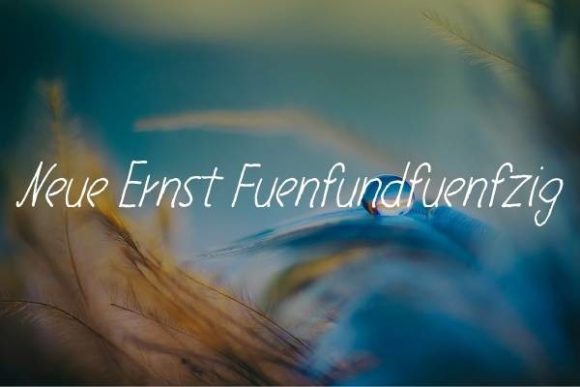 Neue Ernst Fuenfundfuenfzig: Clean Handwritten Elegance