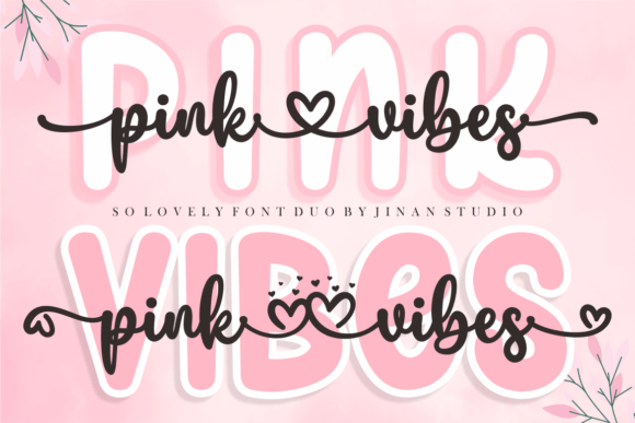 Pink Vibes Duo: A Romantic Font Pairing for Modern Design
