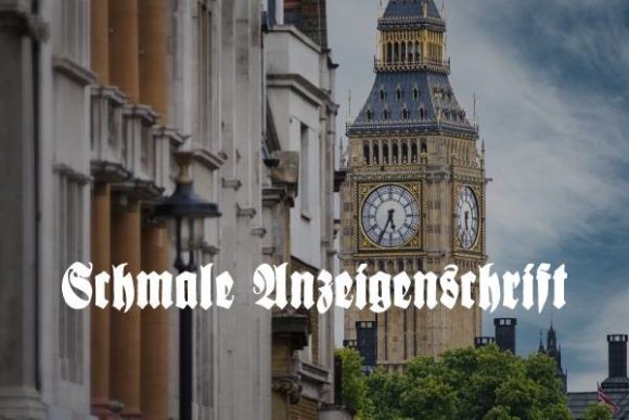 Schmale Anzeigenschrift: A Bold Blackletter Font for Sharp Branding