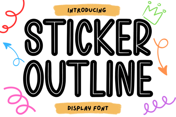 Sticker Outline: A Creative Display Font for Modern Designers